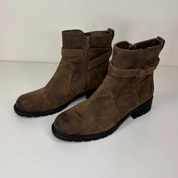 Brown Ashland Holly Bootie Clarks Shoes Clarks Womens Brown